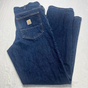 Carhartt Relaxed Fit Jeans - Blue with Brown Accents